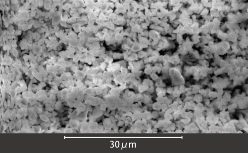 導電ペースト用ガラス粉末(ガラスペースト)太陽電池Ag電極用ガラス微粉末(ガラスペースト) SEM(走査電子顕微鏡)画像C-30μm縮尺